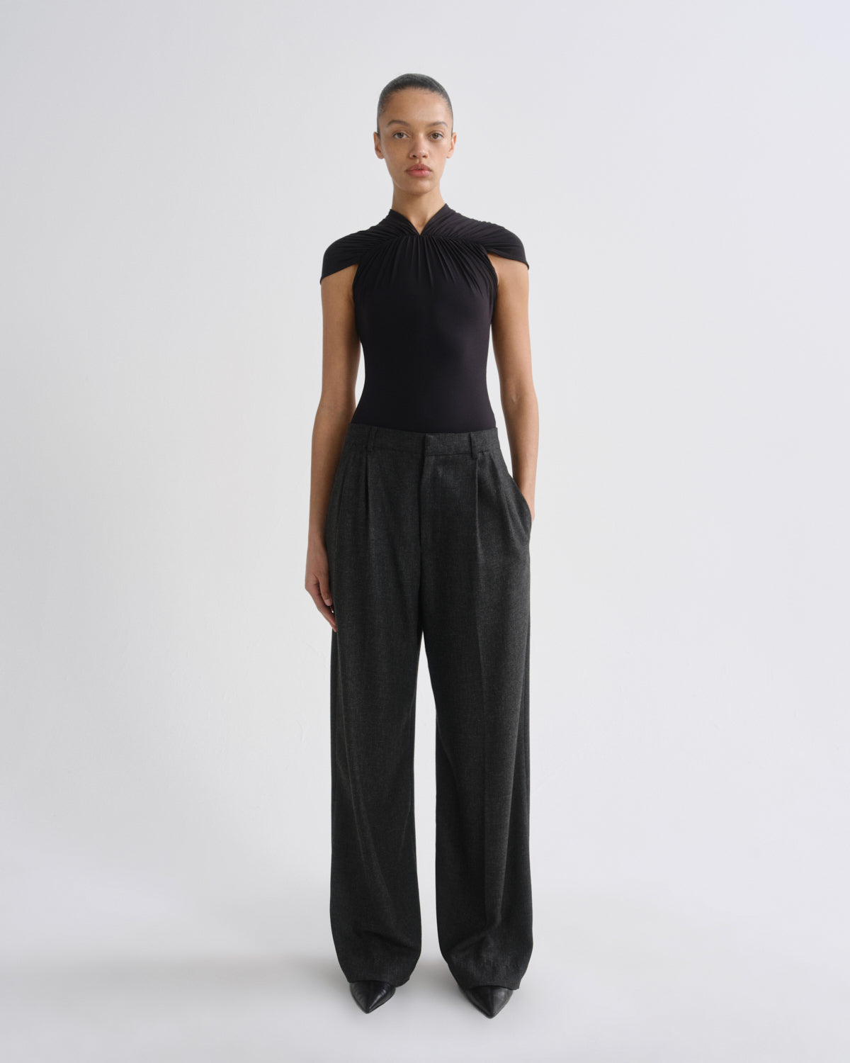 Sathia Trouser in Charcoal Heather — view 3