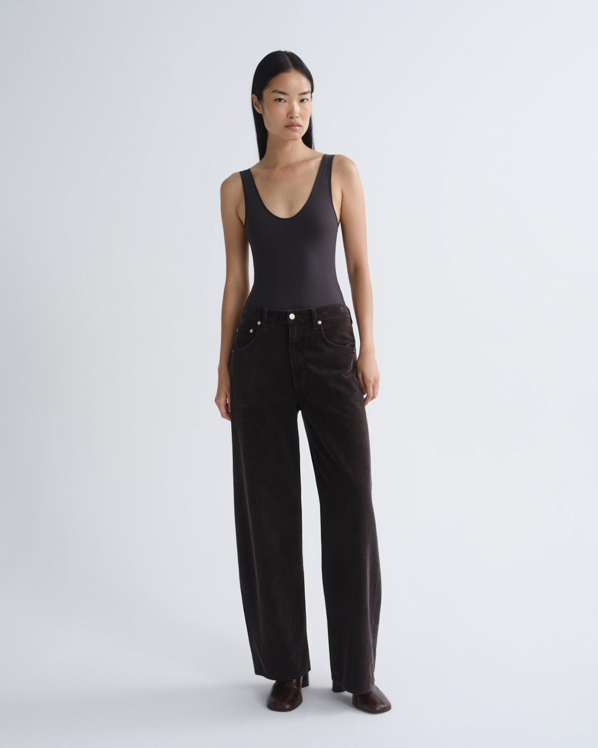 Low Curve Corduroy Jean in Forge — view 1