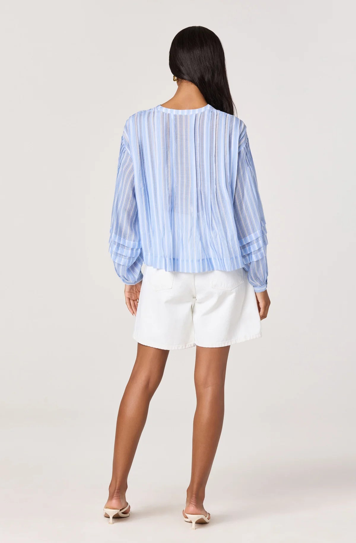Ericka Top in Blue Stripe — view 4