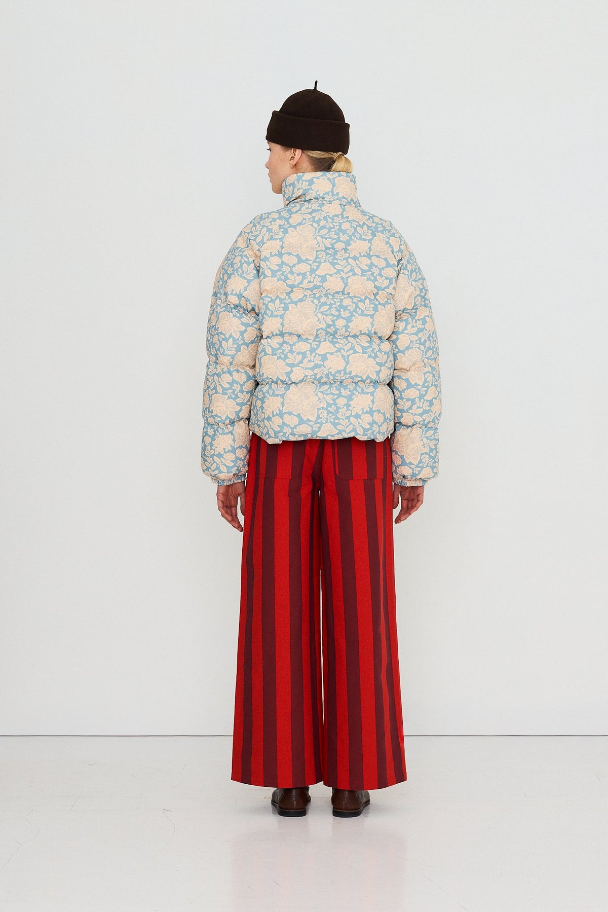 Winter Roses Short Jacket in Denim Blue — view 5