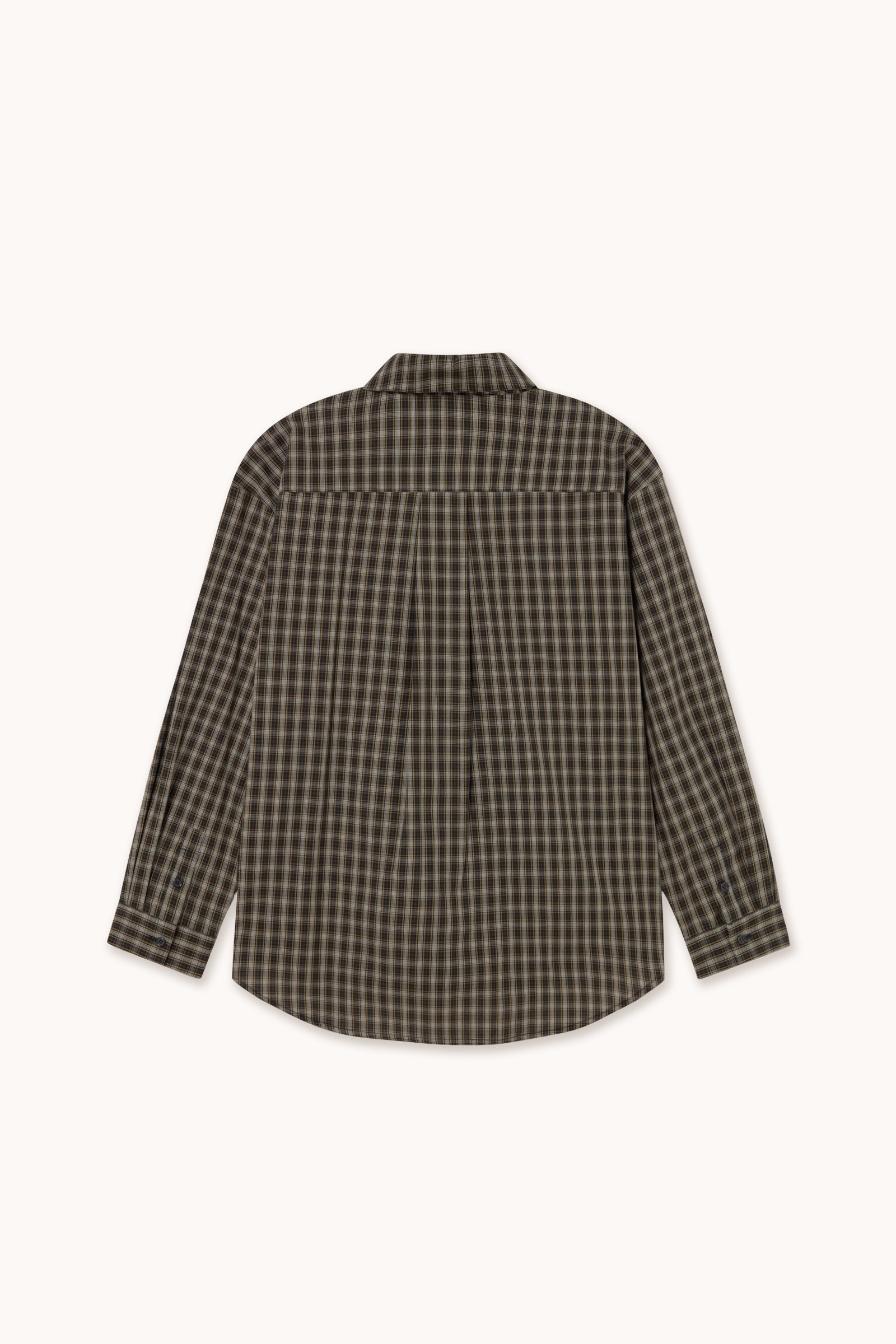 Horses Check Relaxed Shirt in Navy — The Tiny Big Sister — view 2
