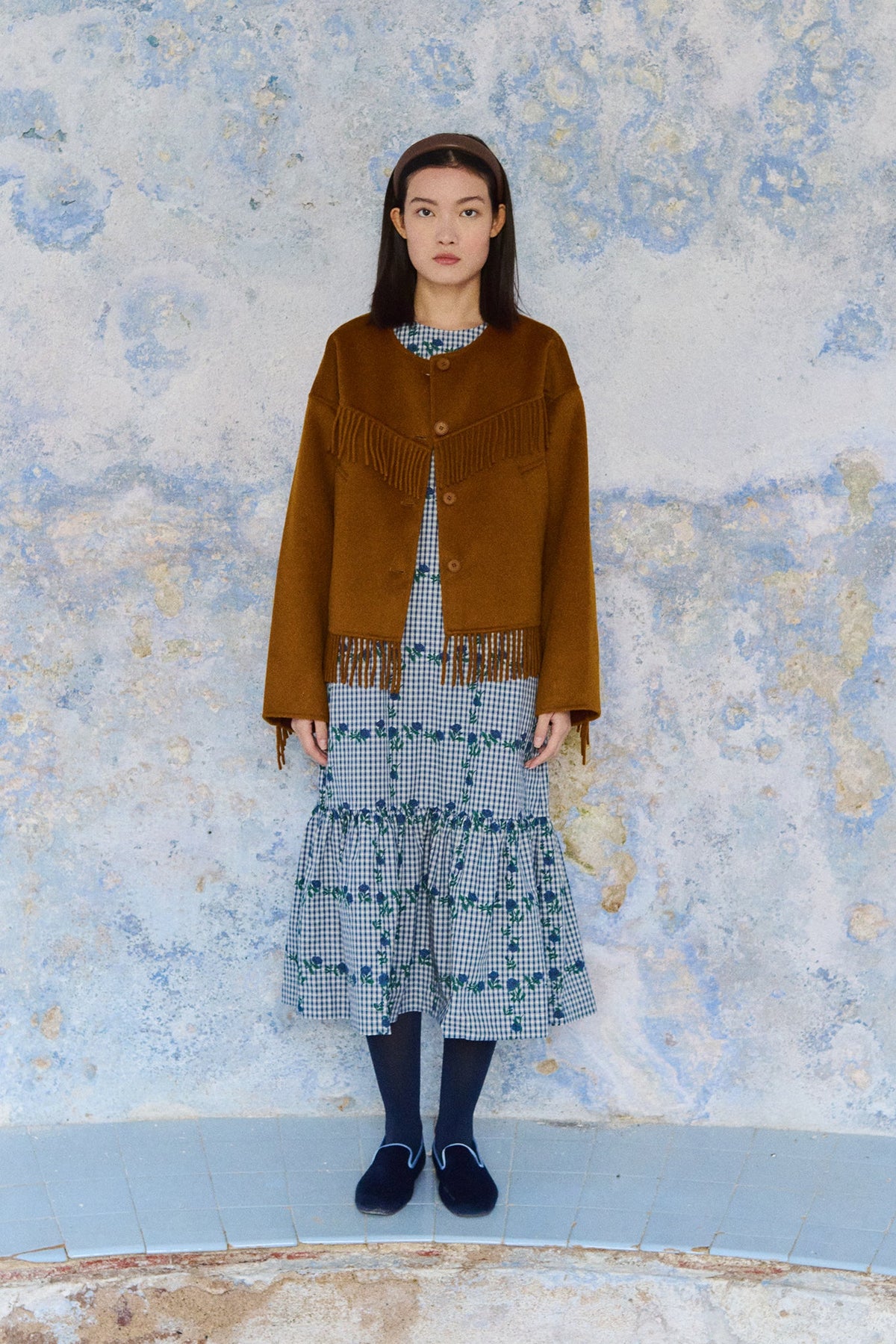 Frills Short Coat in Bronze — The Tiny Big Sister — view 5