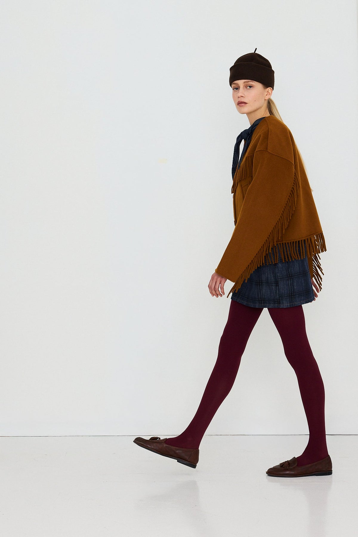 Frills Short Coat in Bronze — The Tiny Big Sister — view 4