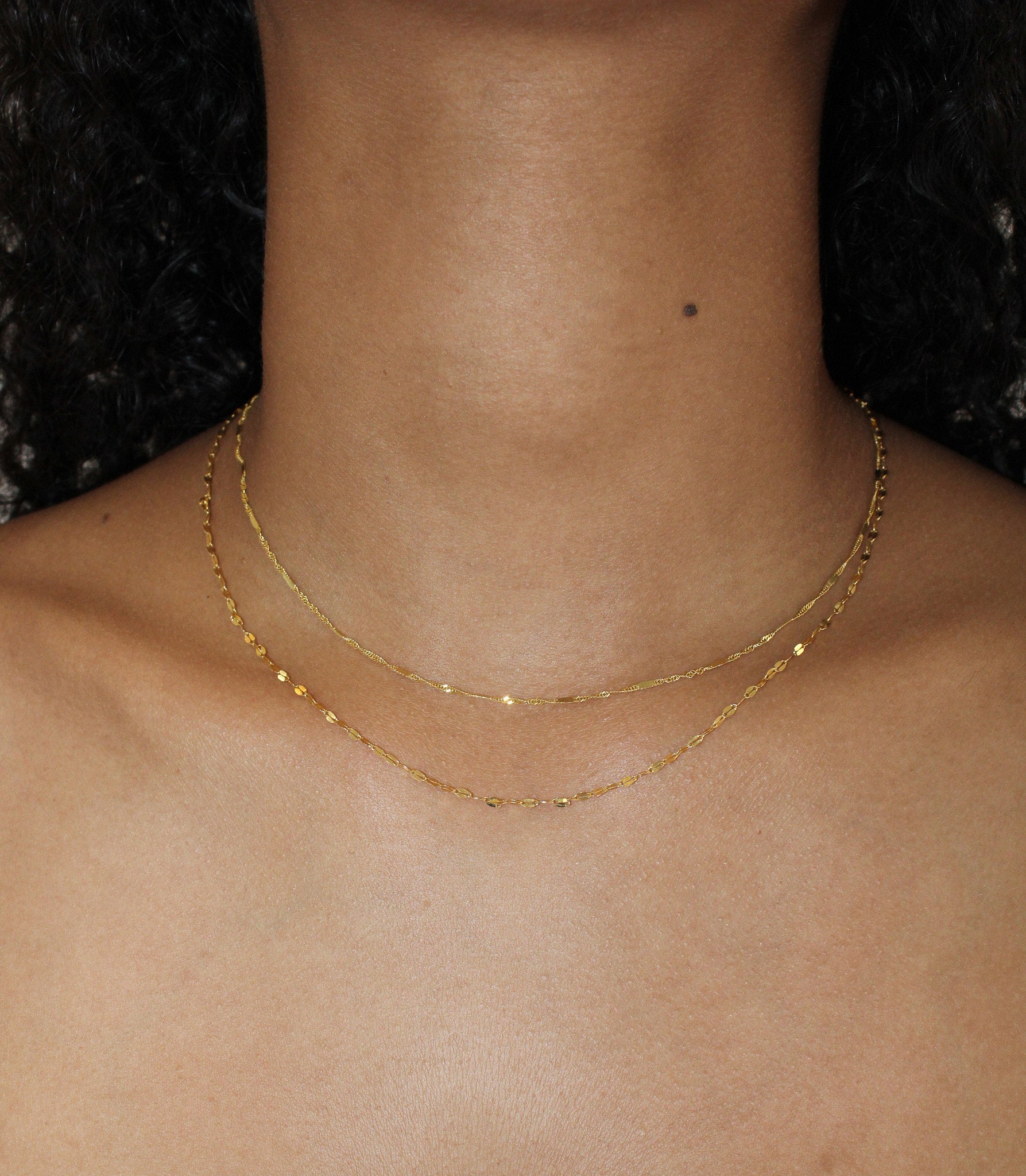 14k Gold Mini Mirror Chain — view 2