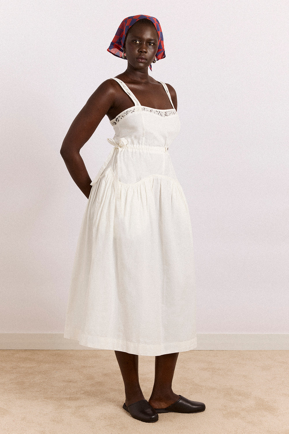 Campbell Midi Dress in White