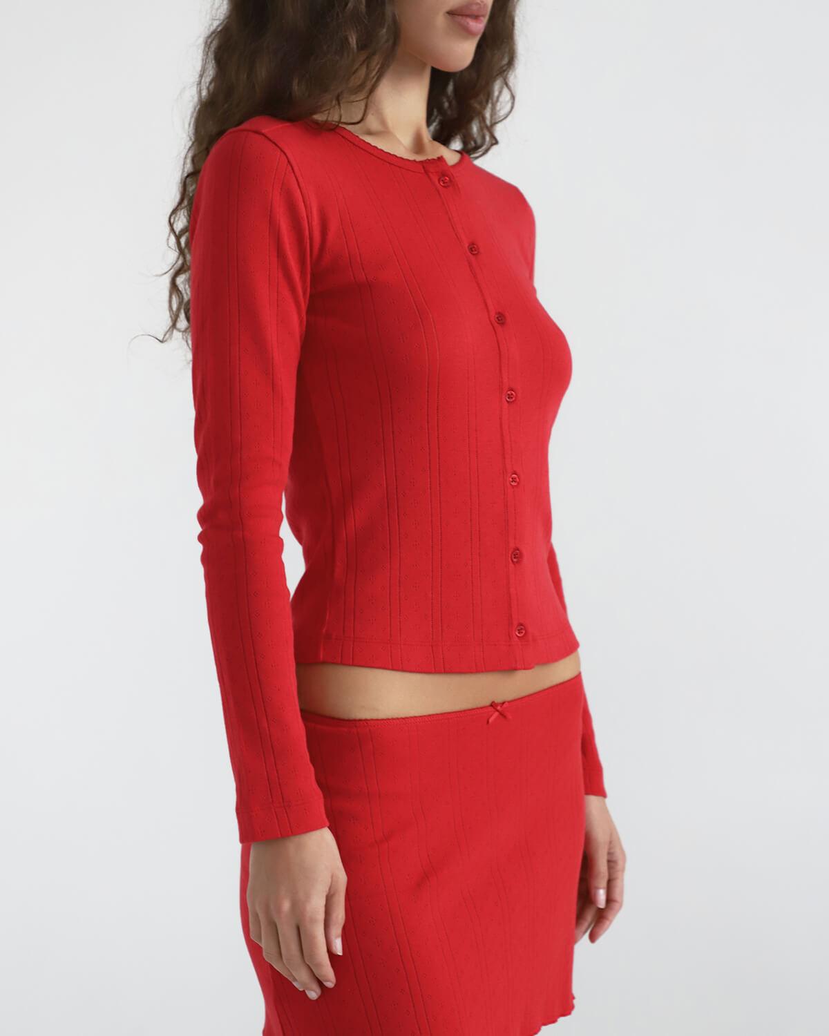 The Cardigan in Cherry Red — view 3