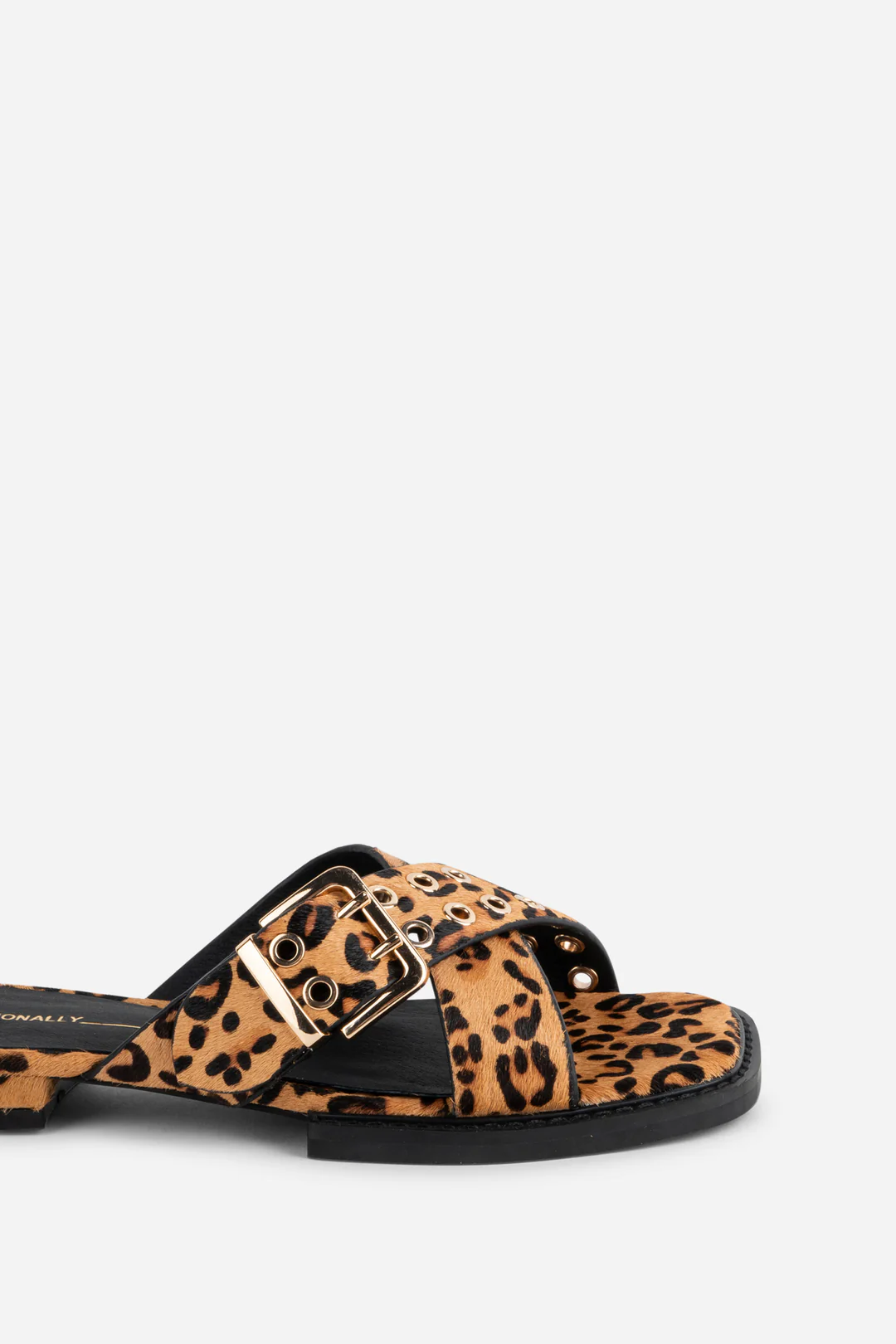 Clipz Eyelet Slide Sandal in Leopard — view 3
