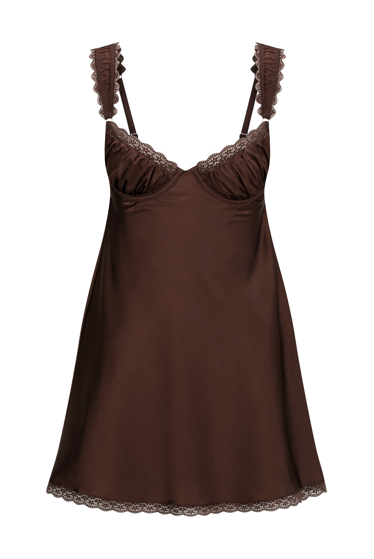Kat the Label Celeste Slip in Espresso - view 1