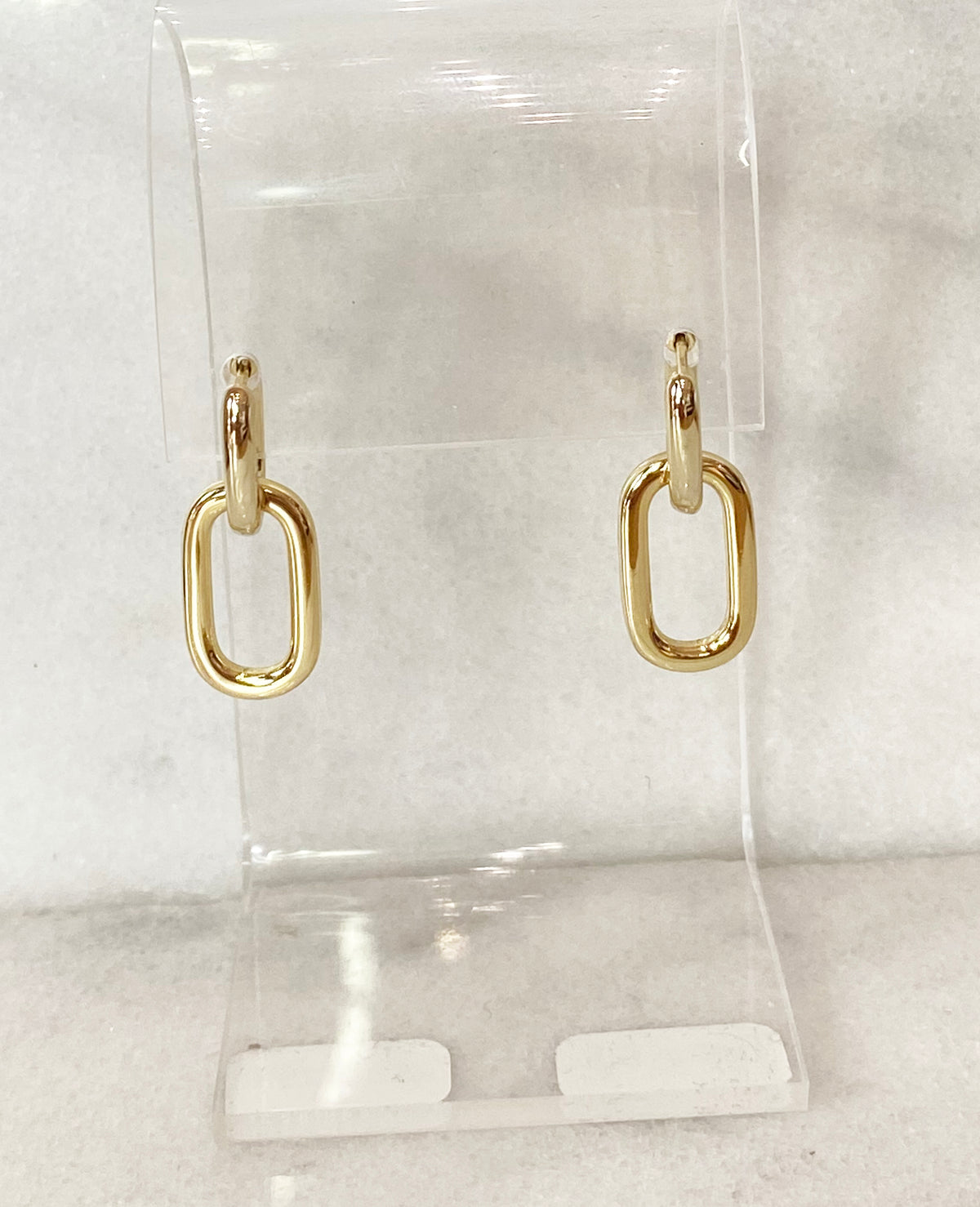 Gold Chain Link Hoops