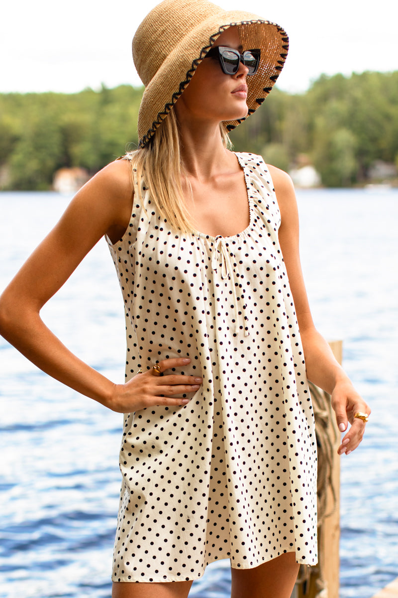 Atelier Scoop Dress in Ivory Dot — view 9