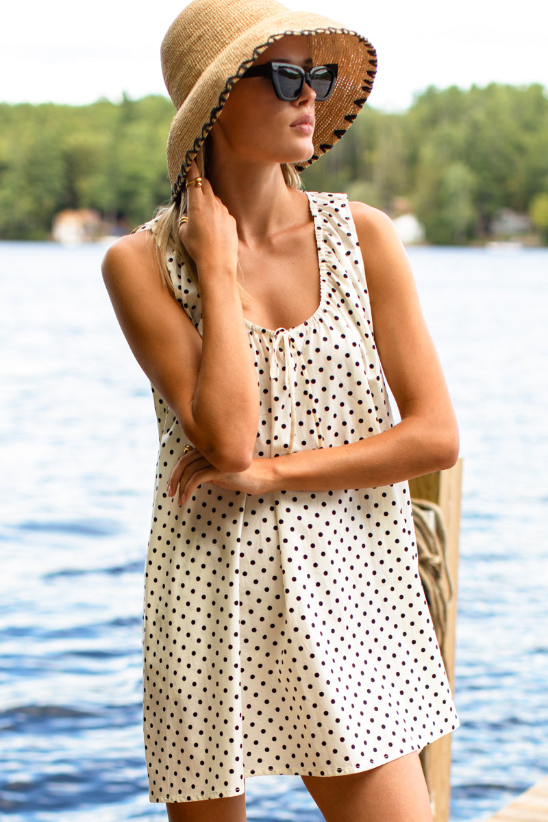 Atelier Scoop Dress in Ivory Dot — view 5