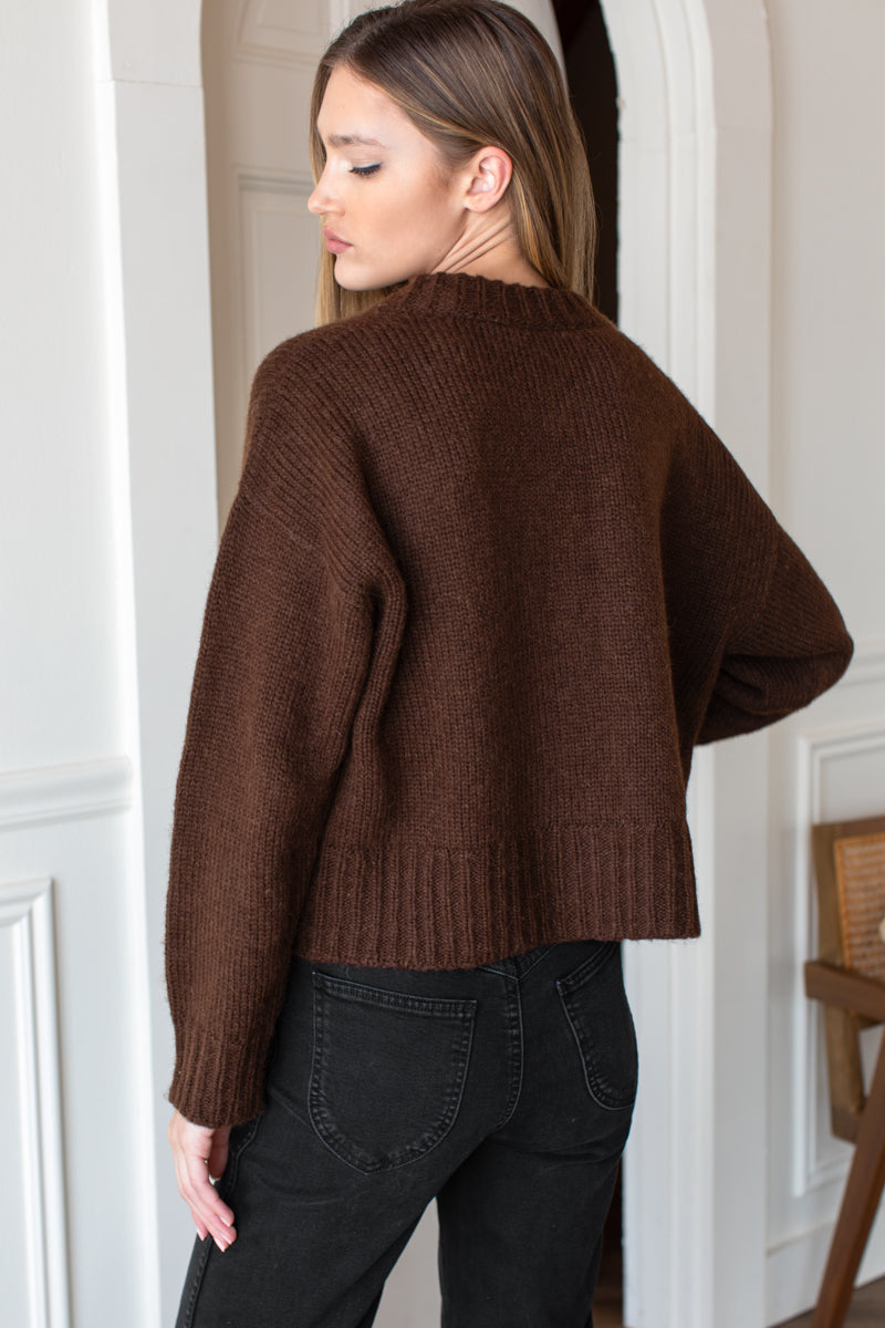 Cozy Sweater in Cocoa — view 3