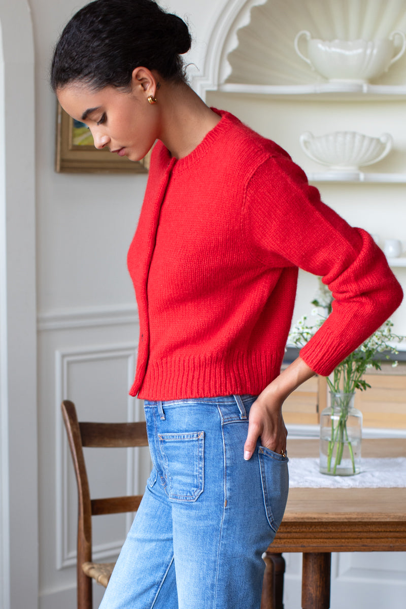 Little Atelier Cardigan in Poppy Red — view 4