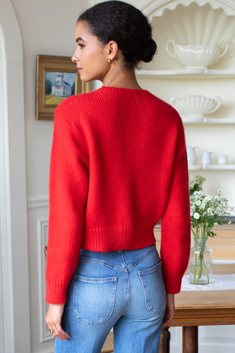 Little Atelier Cardigan in Poppy Red — view 6