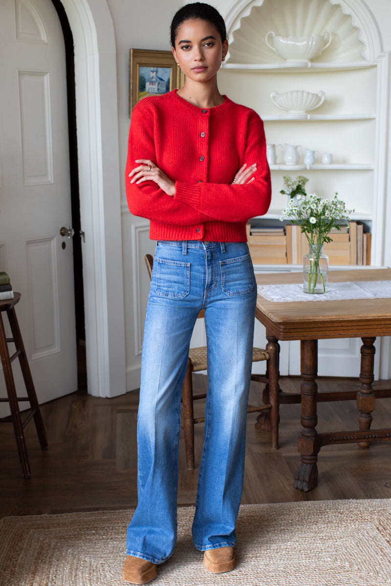 Little Atelier Cardigan in Poppy Red — view 1