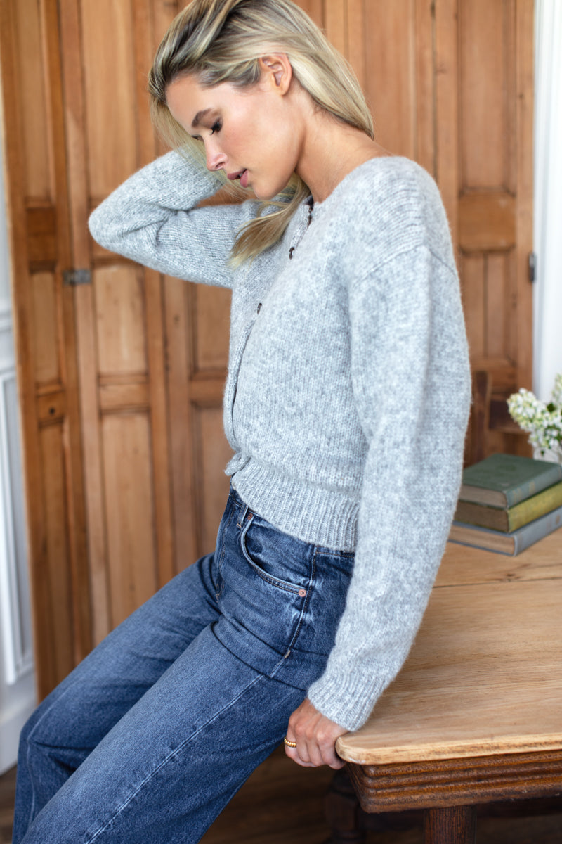 Little Atelier Cardigan - Heather Grey — view 6