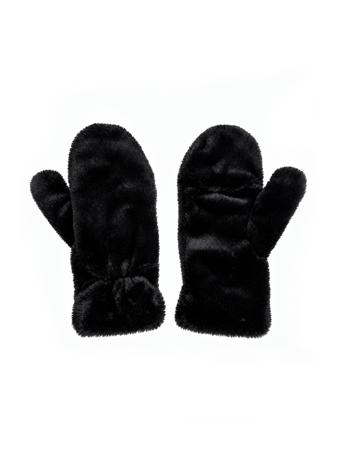 Fabric Mittens in Black