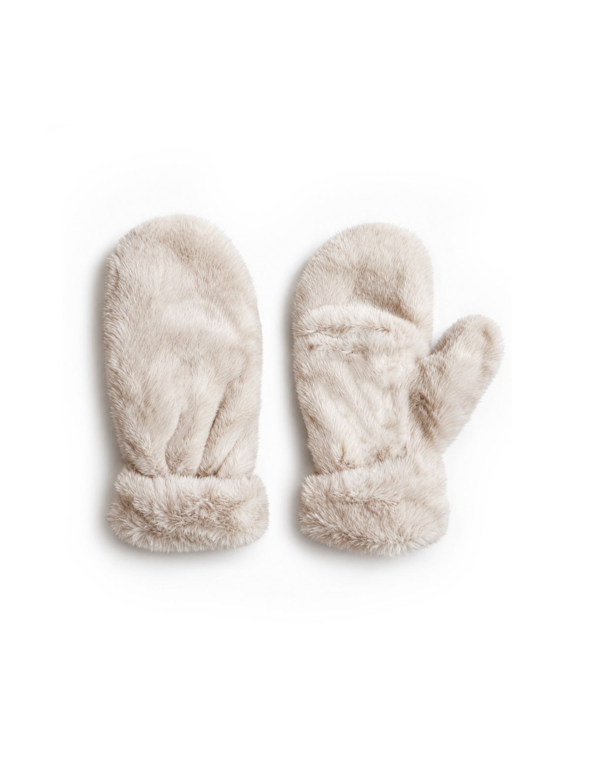 Fabric Mittens in Cream