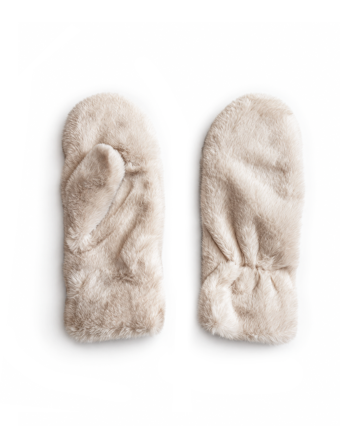 Fabric Mittens in Cream