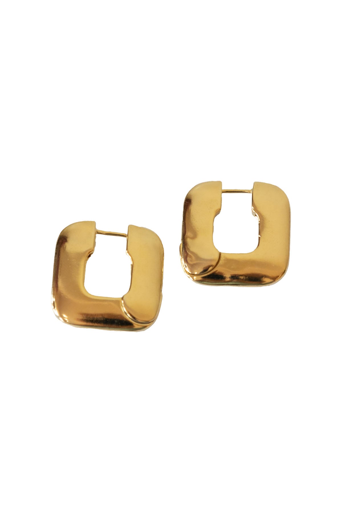 Gold Square Hoop Earrings