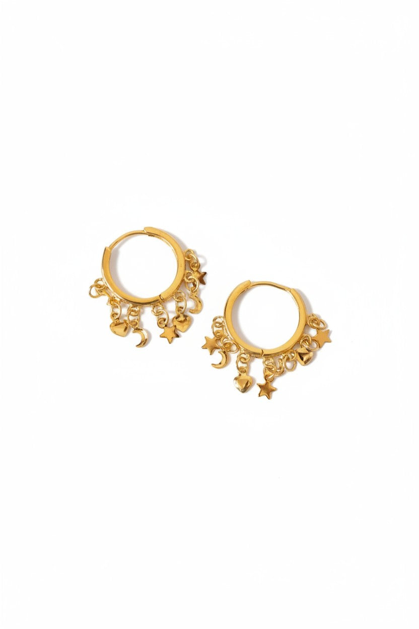 Celestial Charm Hoop Earrings