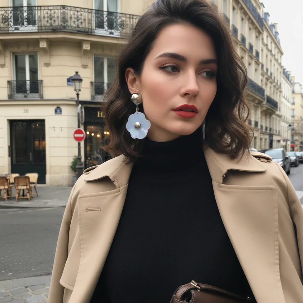 Francine Bramli Narcissus drop earrings, alternate view