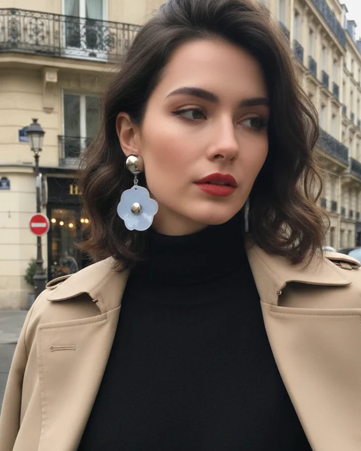 Francine Bramli Narcissus drop earrings, alternate view