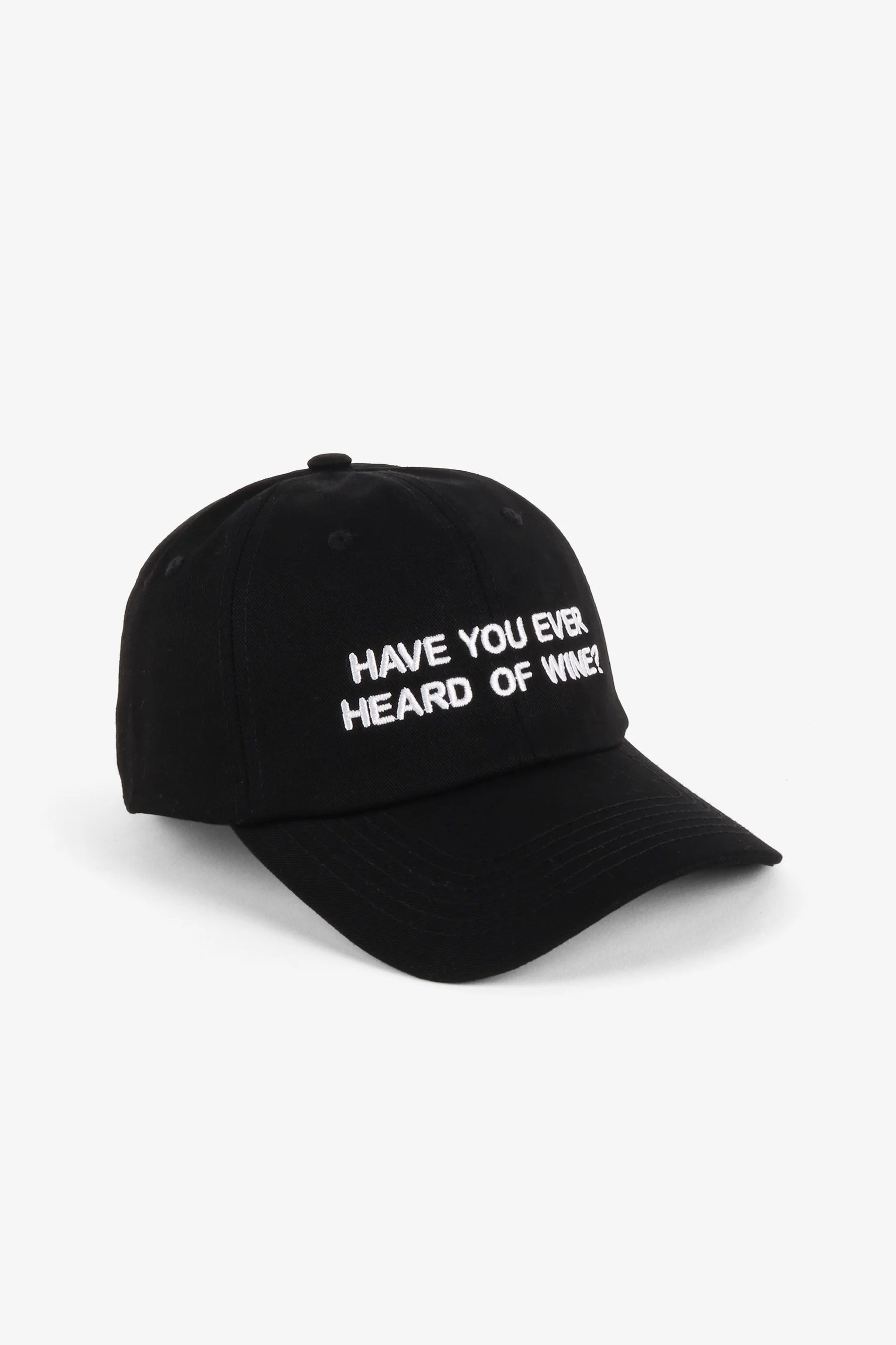 Have You Ever Heard of Wine Dad Cap in Black — front view