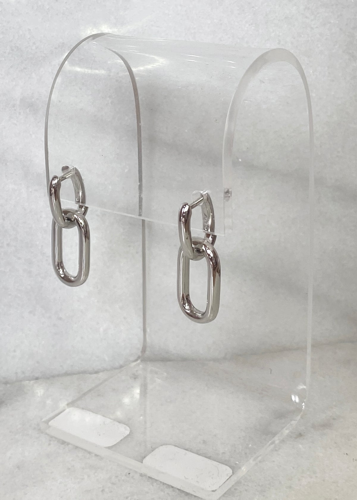 Sterling Silver Chain Link Hoops