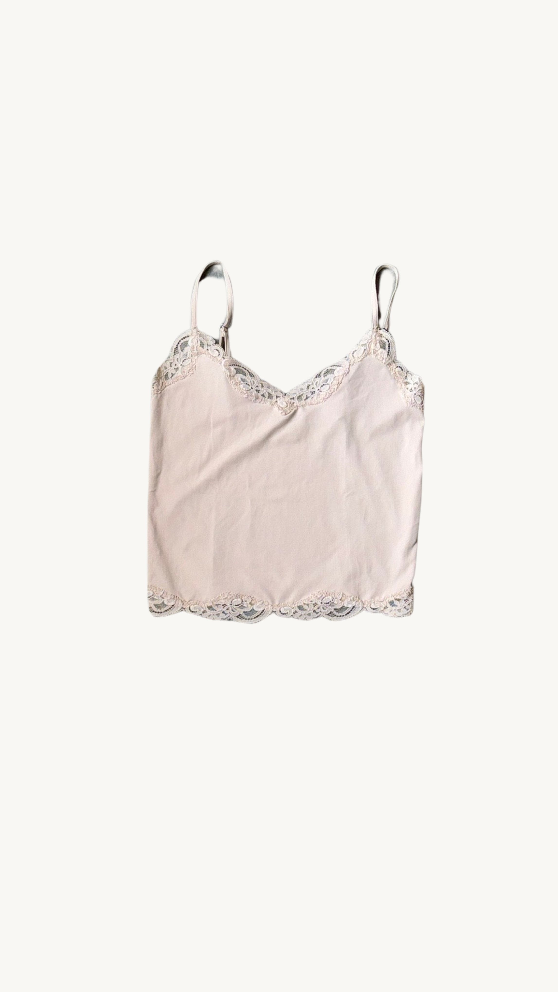 Delicious with Lace Cropped Cami in Parchment
