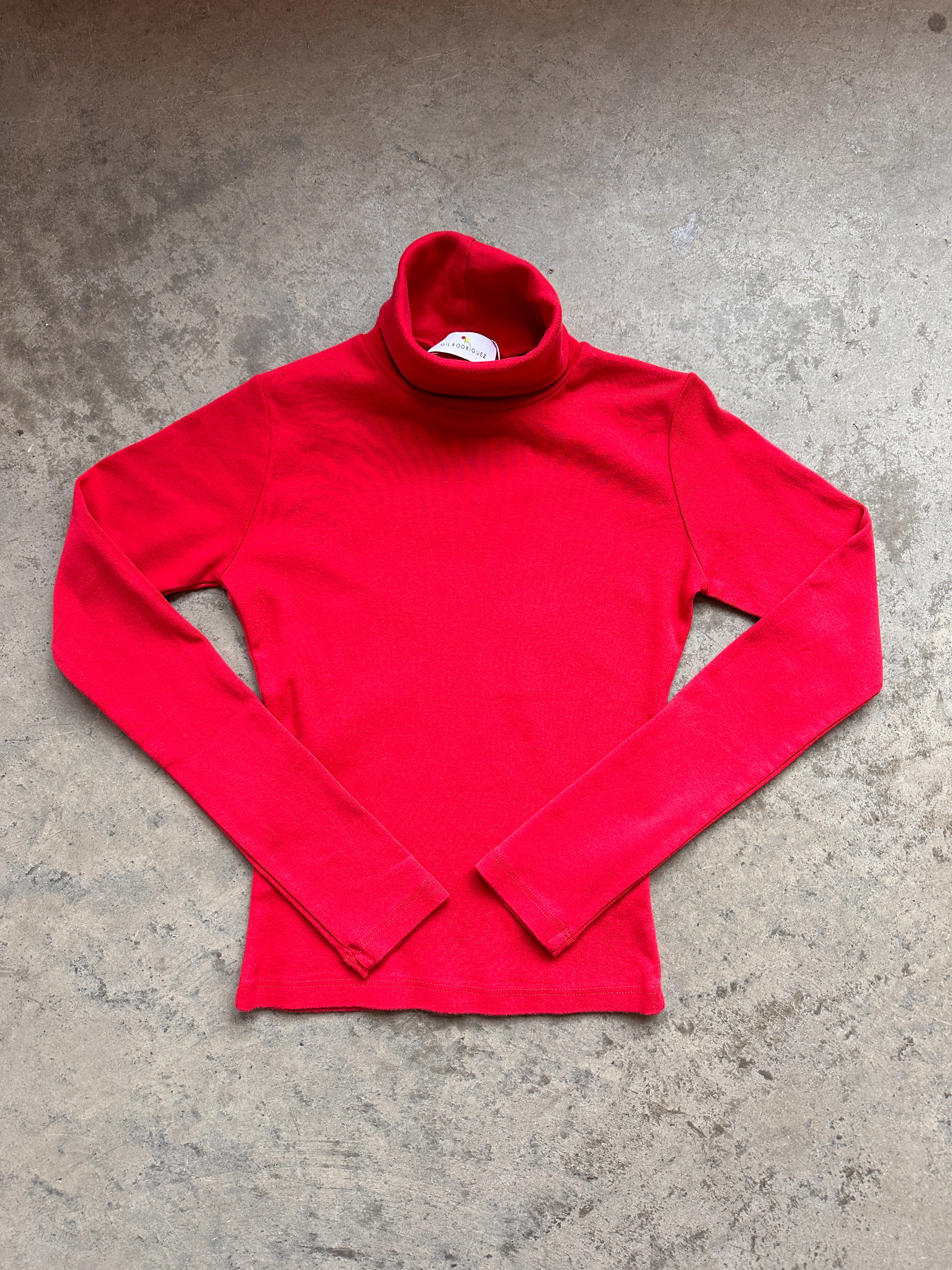 Bellevue Turtleneck Long Sleeve Tee in Tomate