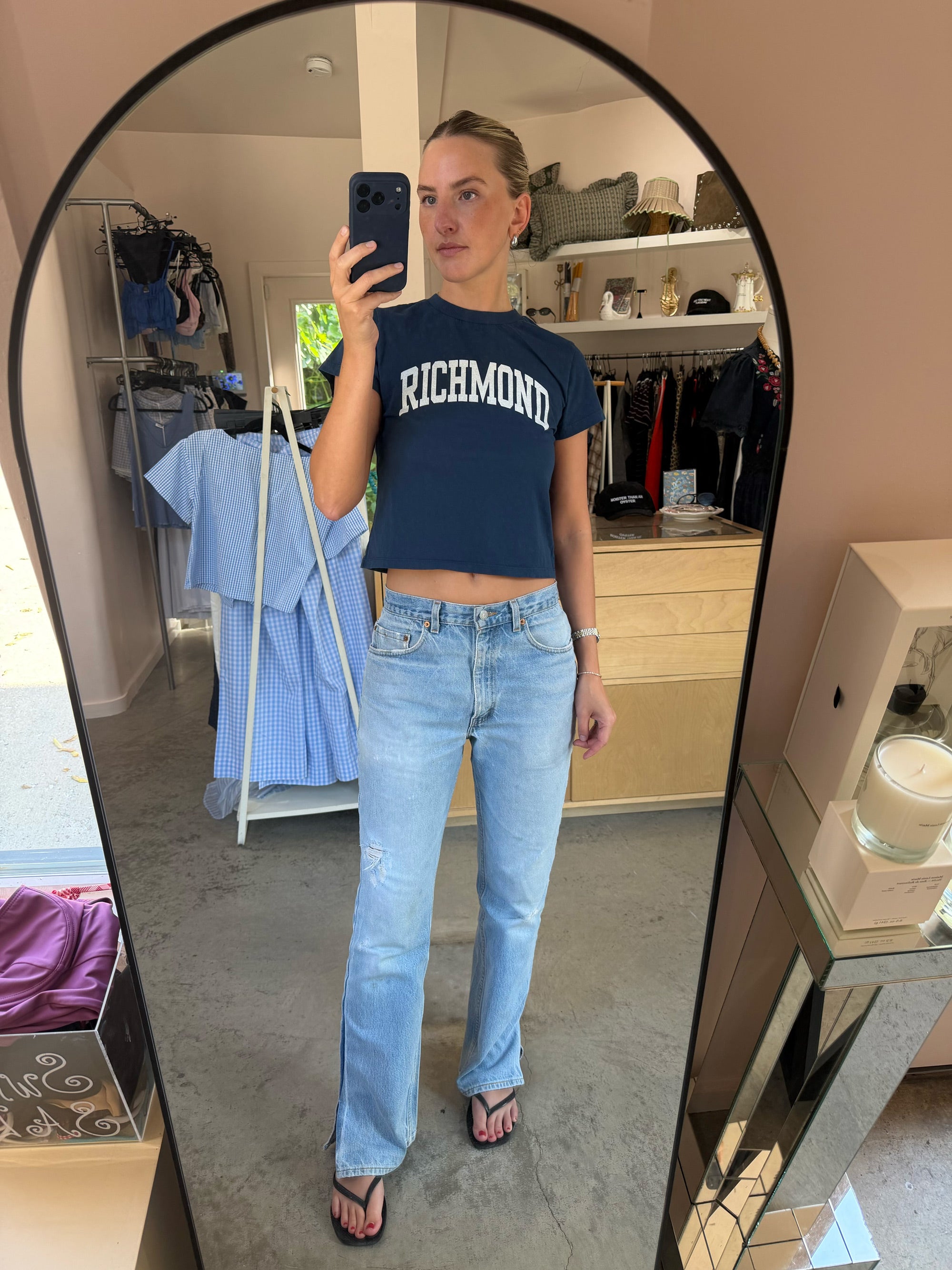 Richmond Souvenir Varsity Tee in navy, alternate view