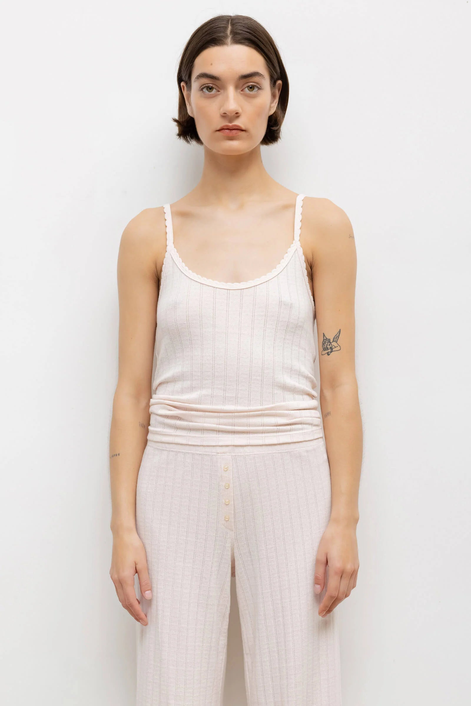 Pointelle Classic Tank Top in Pink