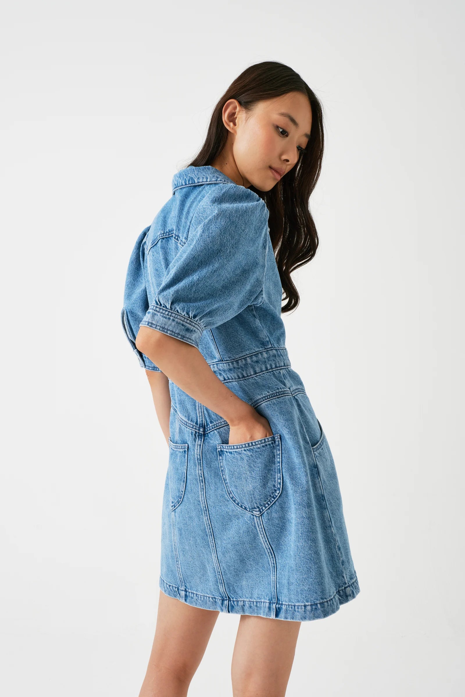 Mia Mini Dress in Weekender — view 4