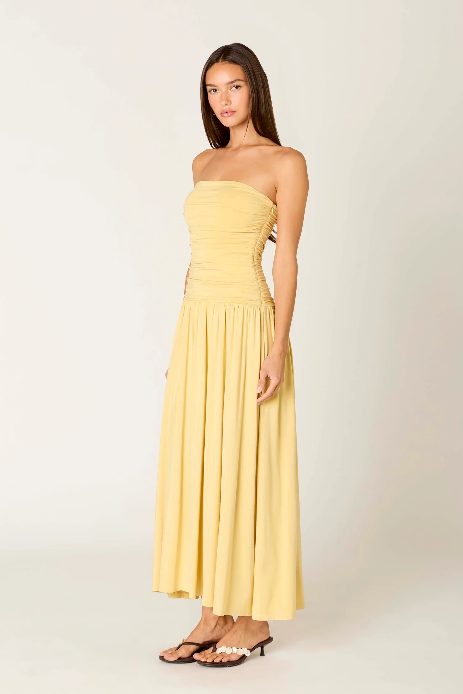 Viscose Santal Dress in Maize