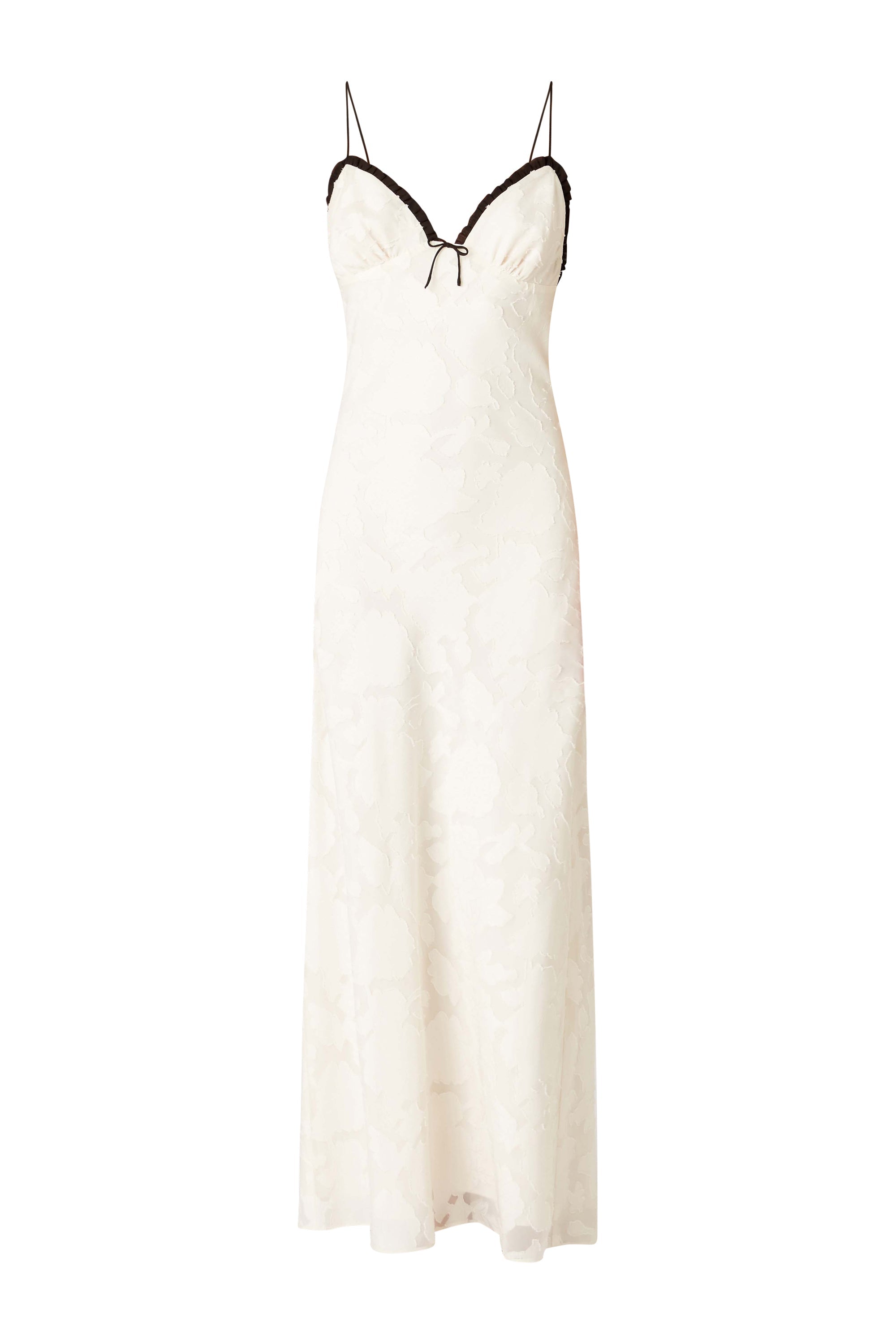 Camille Dress in Ivory ruffle detail