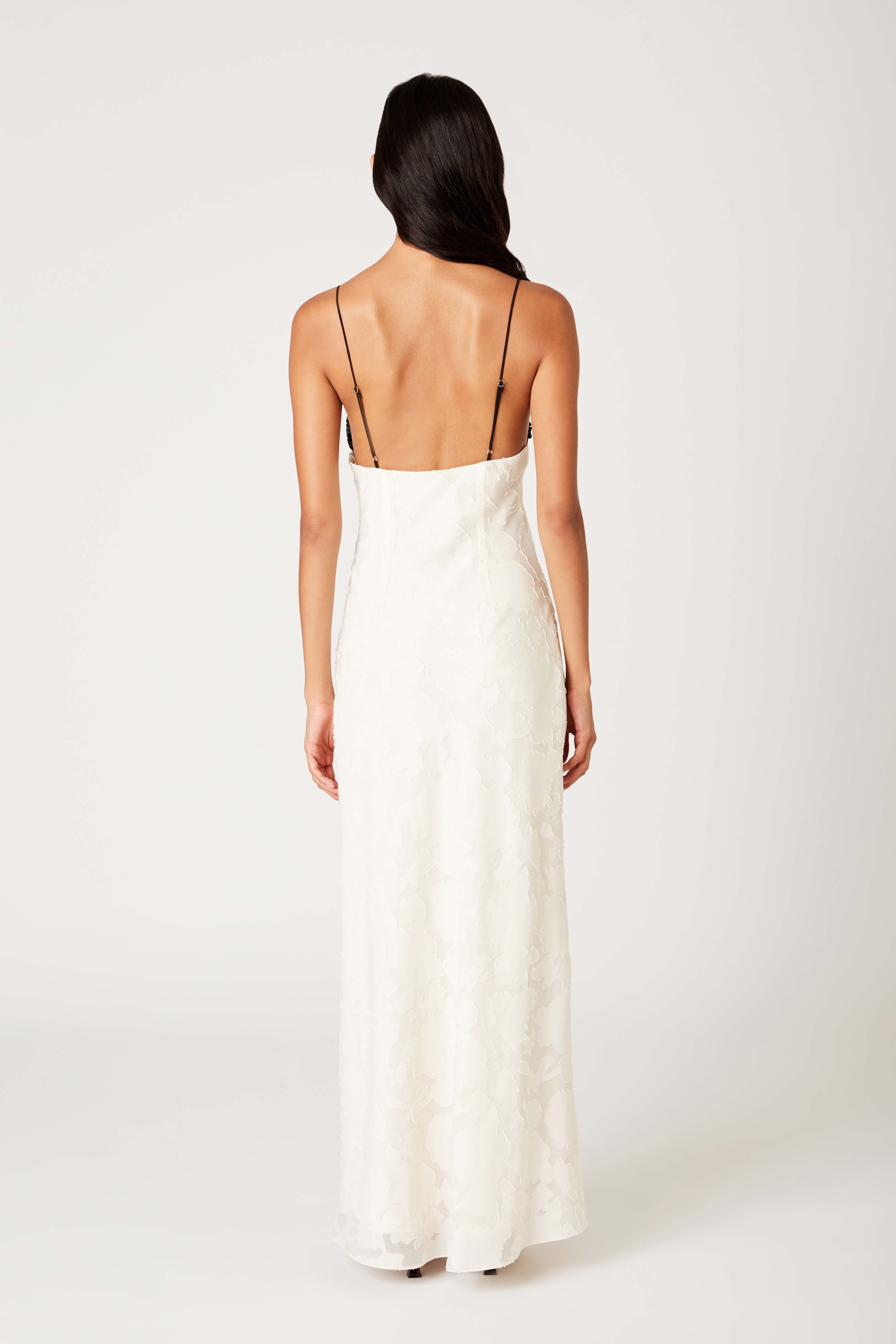 Camille Dress in Ivory back view