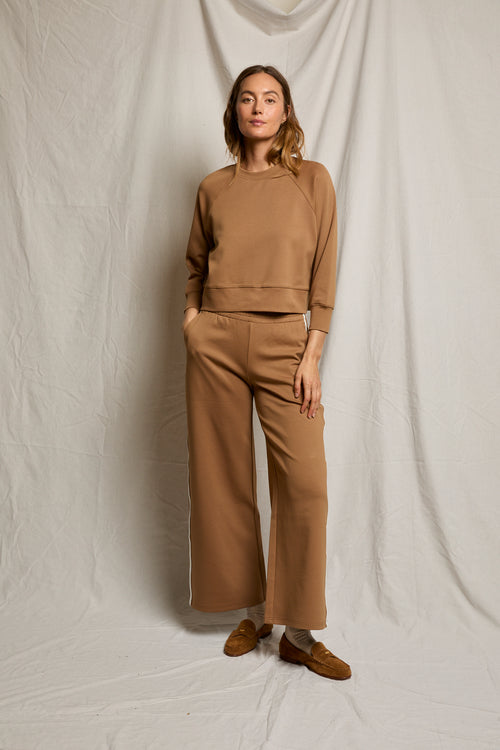 Mikos Travel Wide Leg Pant in Mocha — view 4