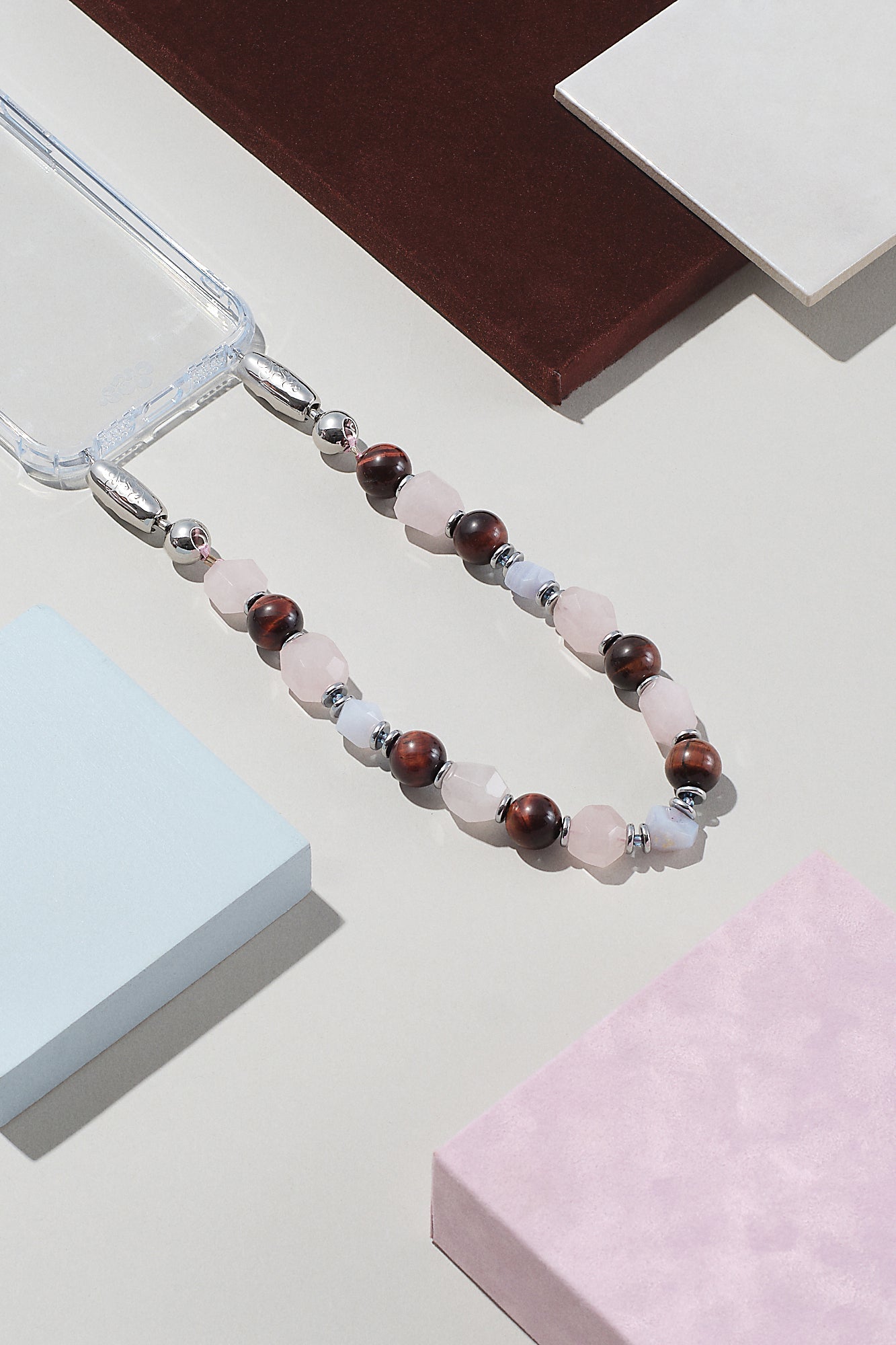 Linked Gemstone Wristlet Phone Strap in Northern Quarter — view 2