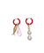 Let Me Sea Pearly Earrings in Red and Pink