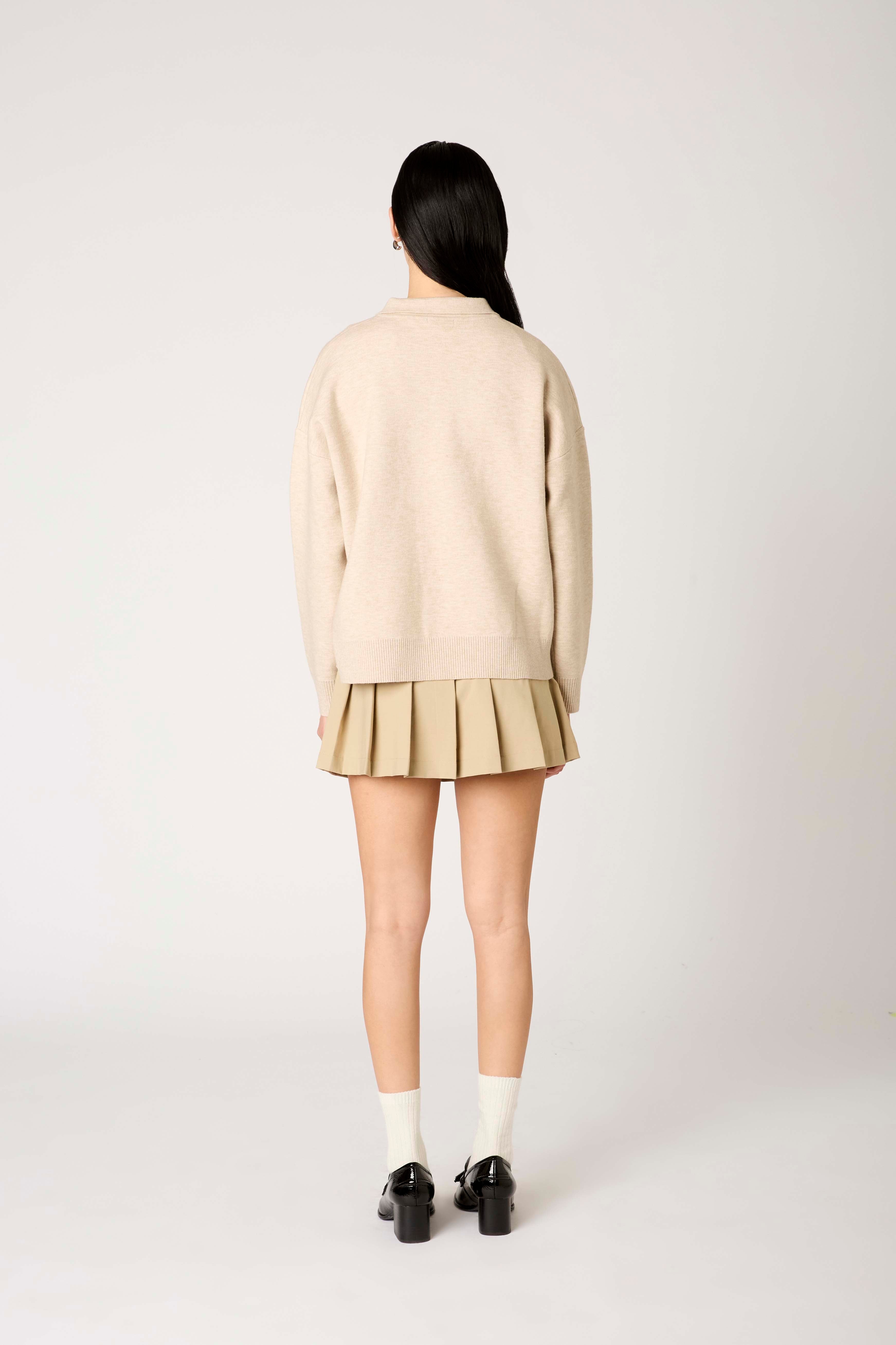 Marlowe Sweater in Oat back view