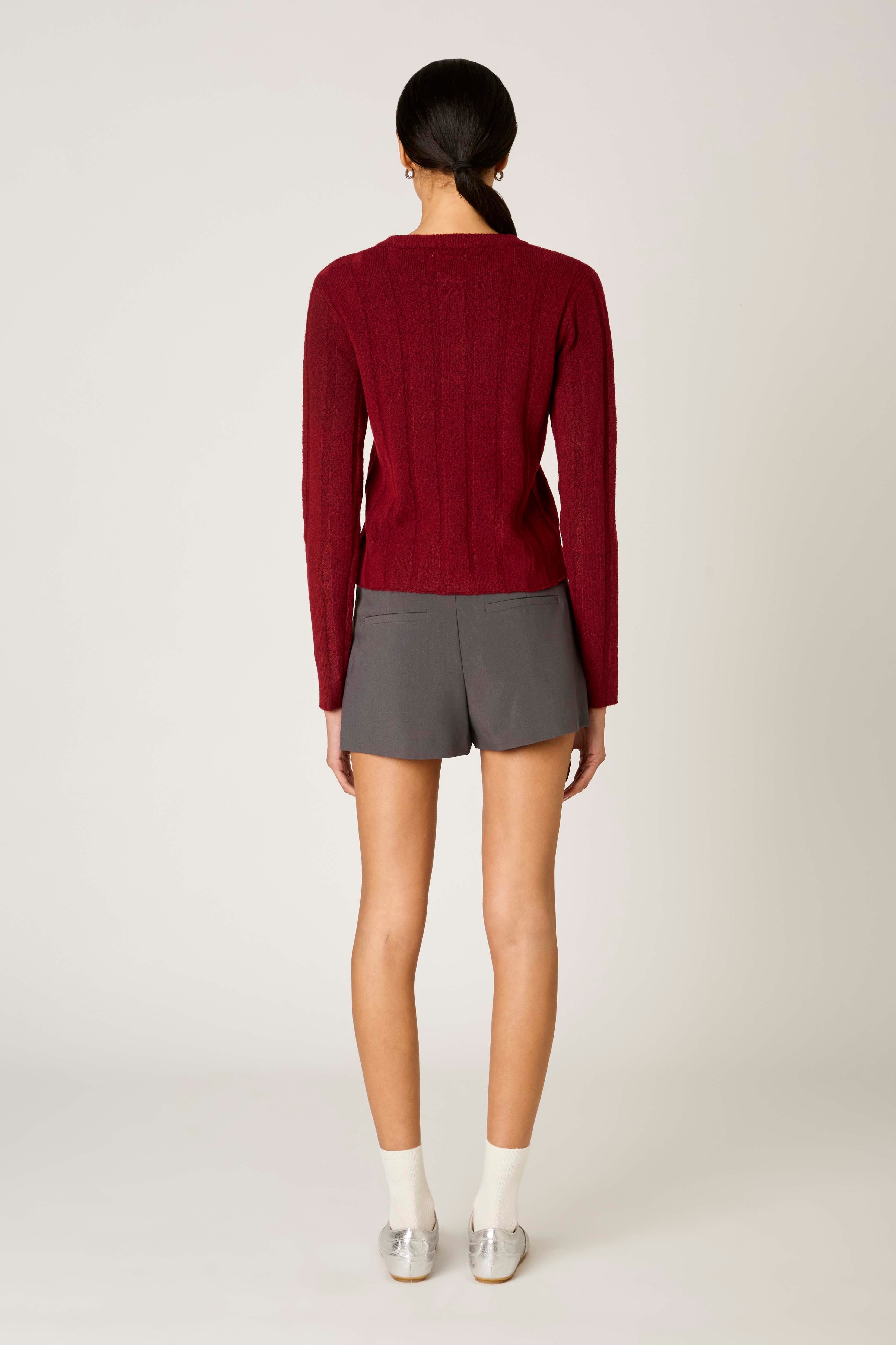 Manzanita Cardigan in Pinot back view