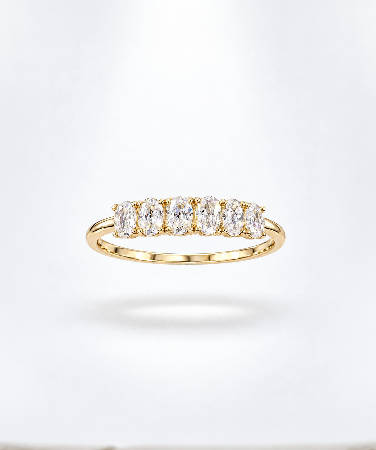 Oval Cut Crystal Ring
