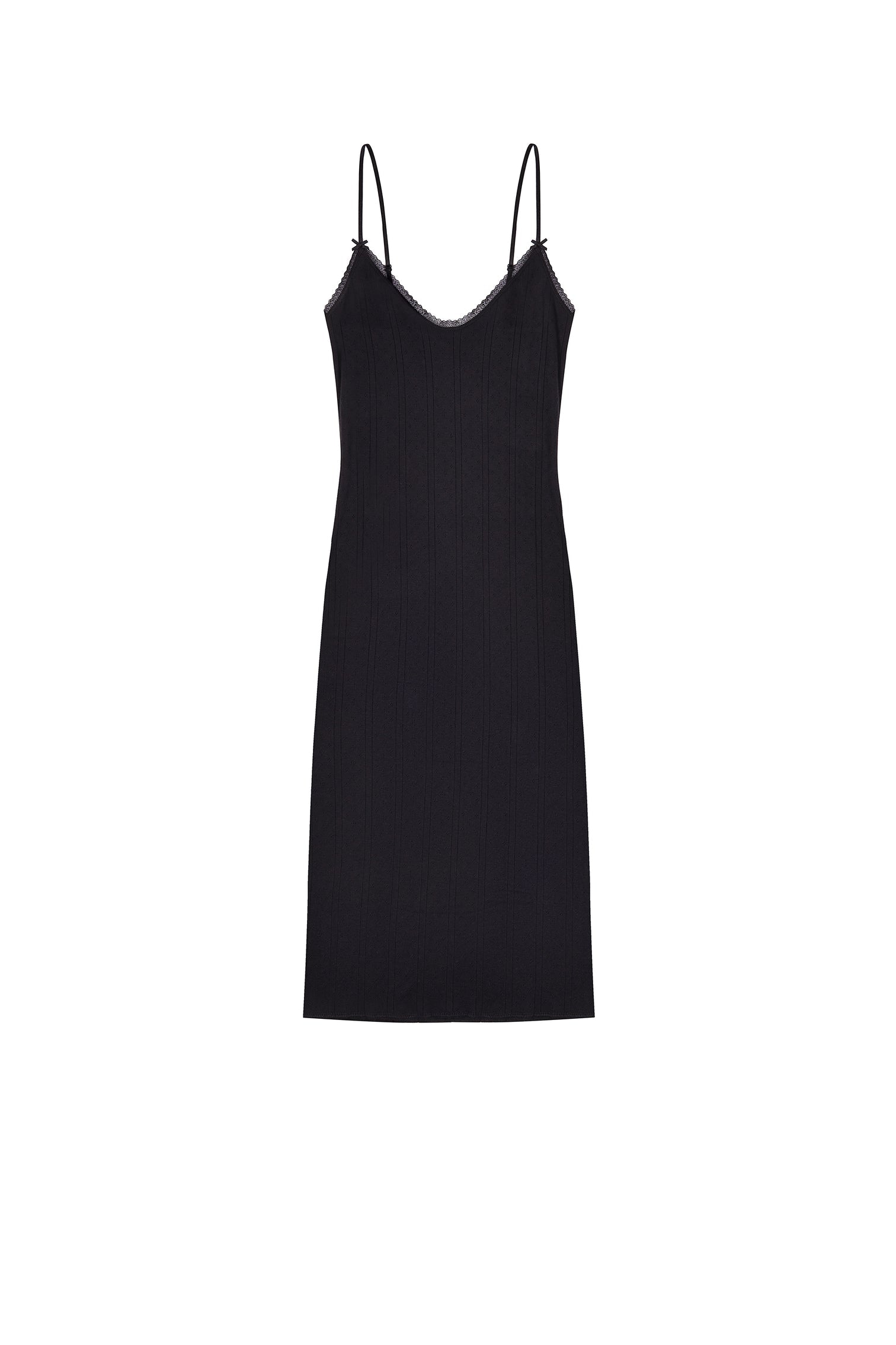 The Midi Slip in Black