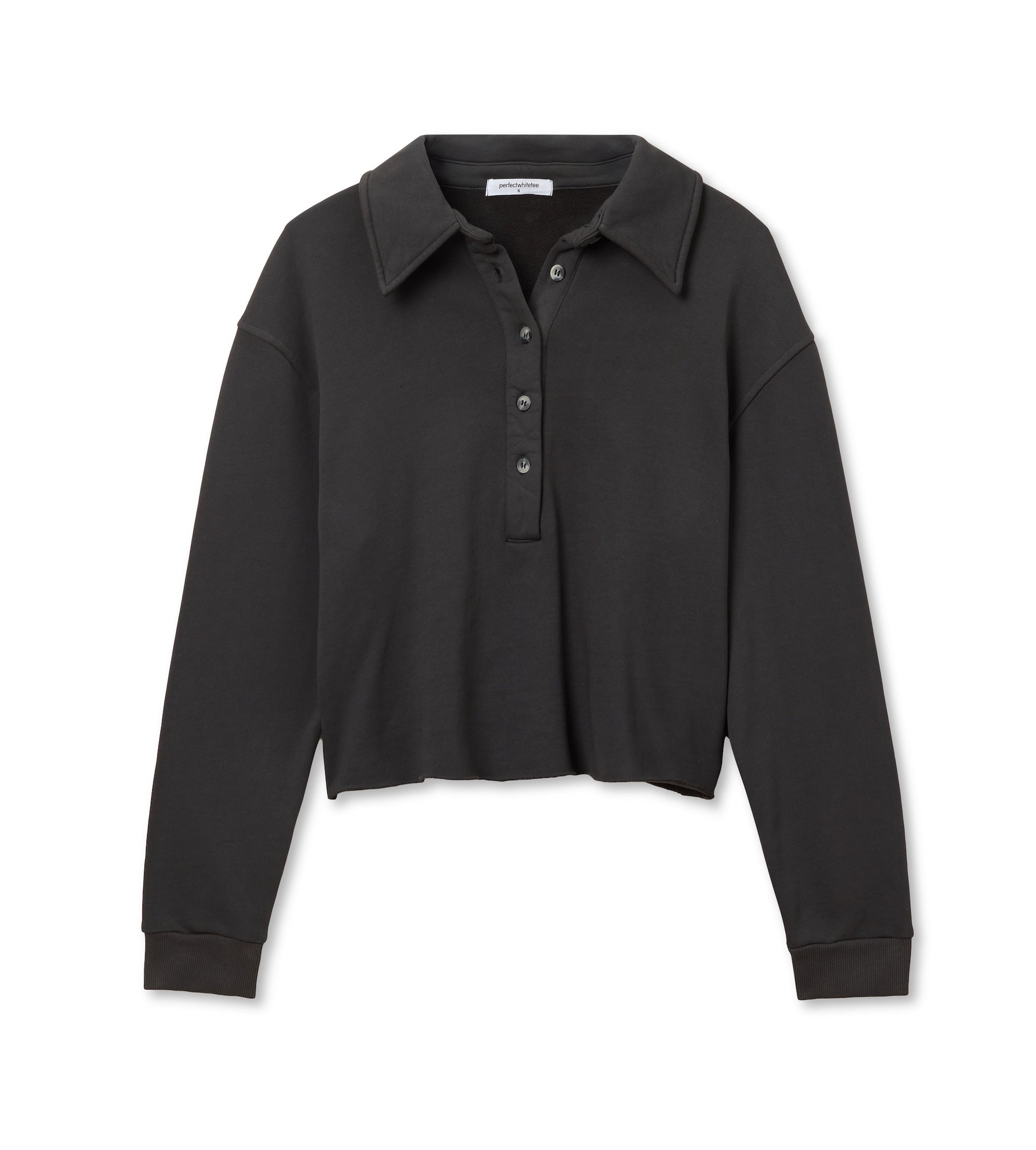 Vinny Fleece Collared Sweatshirt studio view