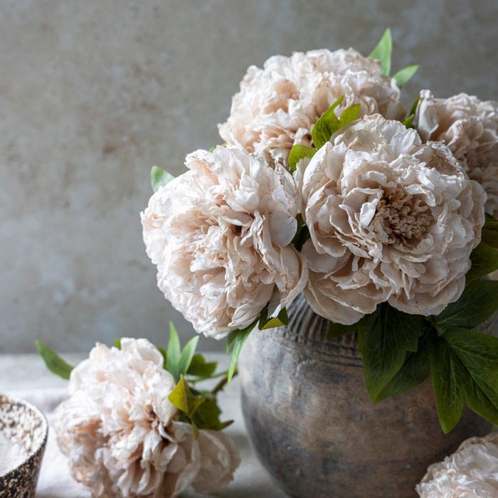 Artificial Peony in Evening Dew — view 3