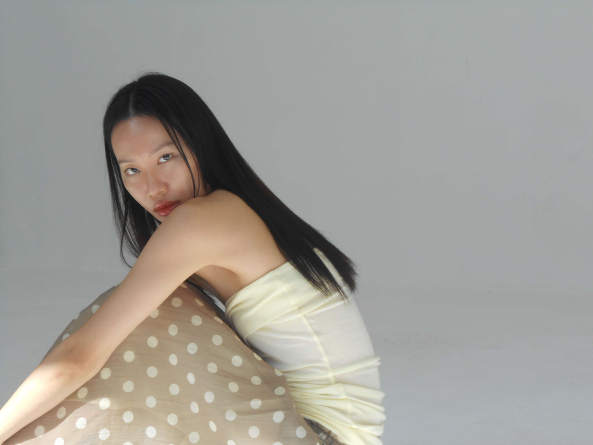 Haenim Skirt in Cream and Mocha — view 4
