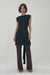 Low Cut Back Tie Dress - Navy