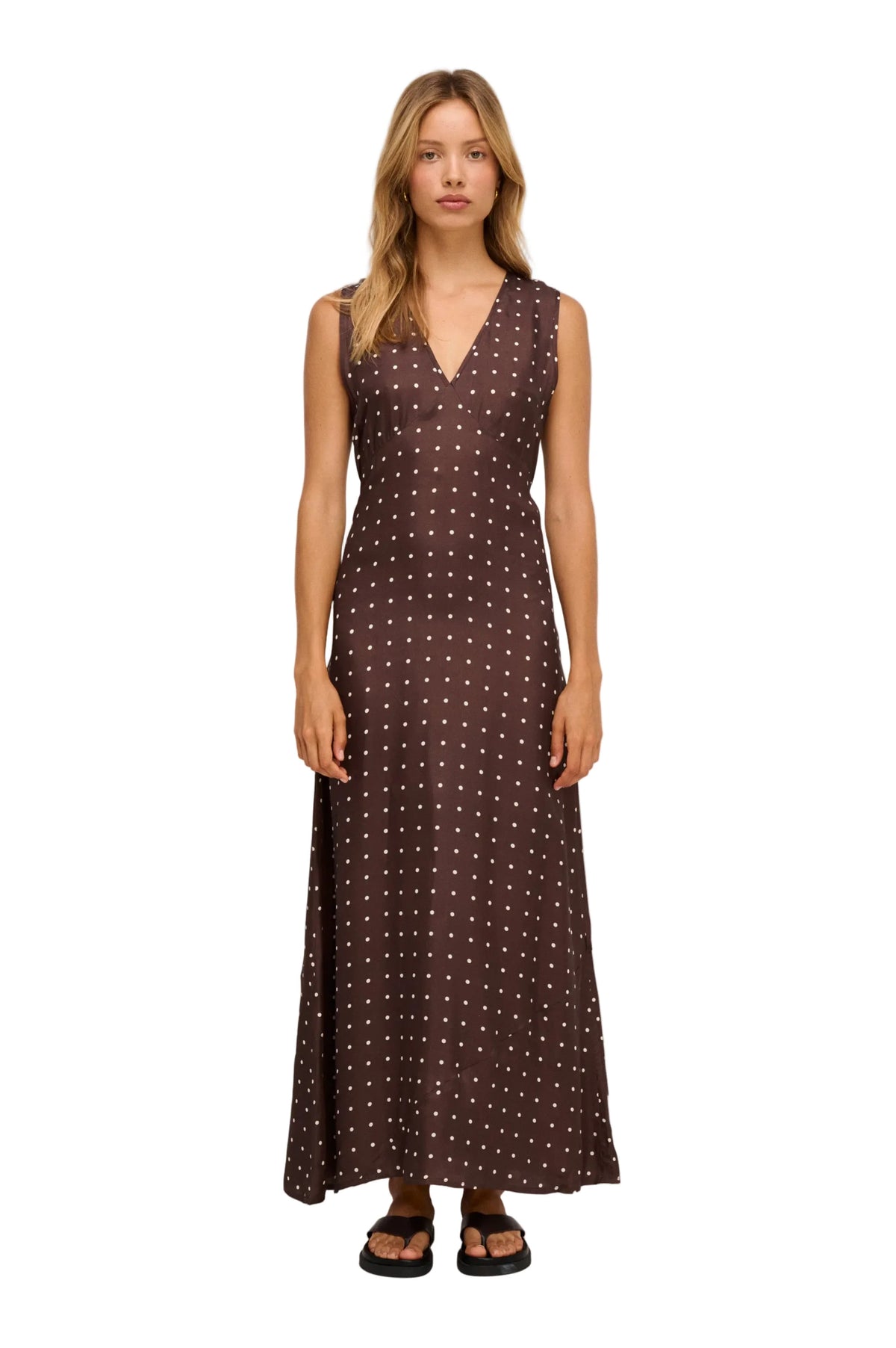Polka Dress in Chocolate — view 3