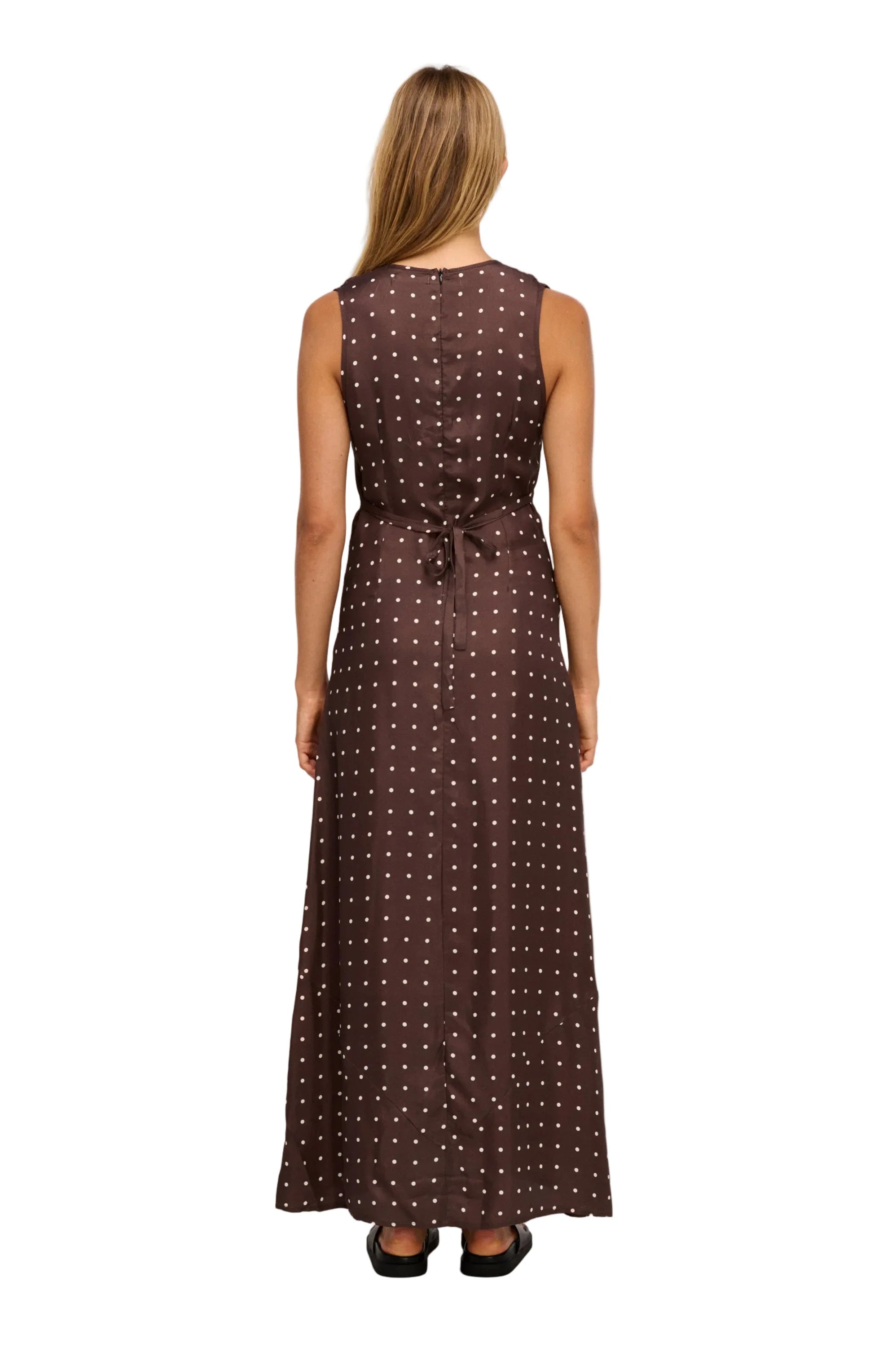Polka Dress in Chocolate